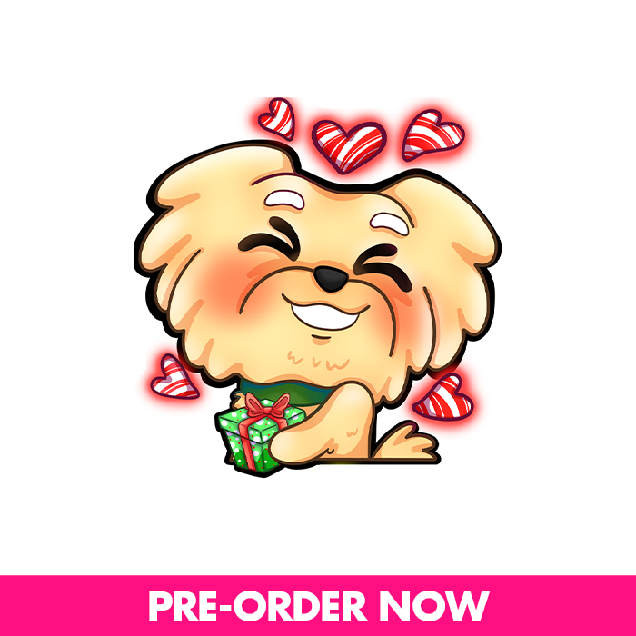 MissRae's Christmas Dog Present Sticker