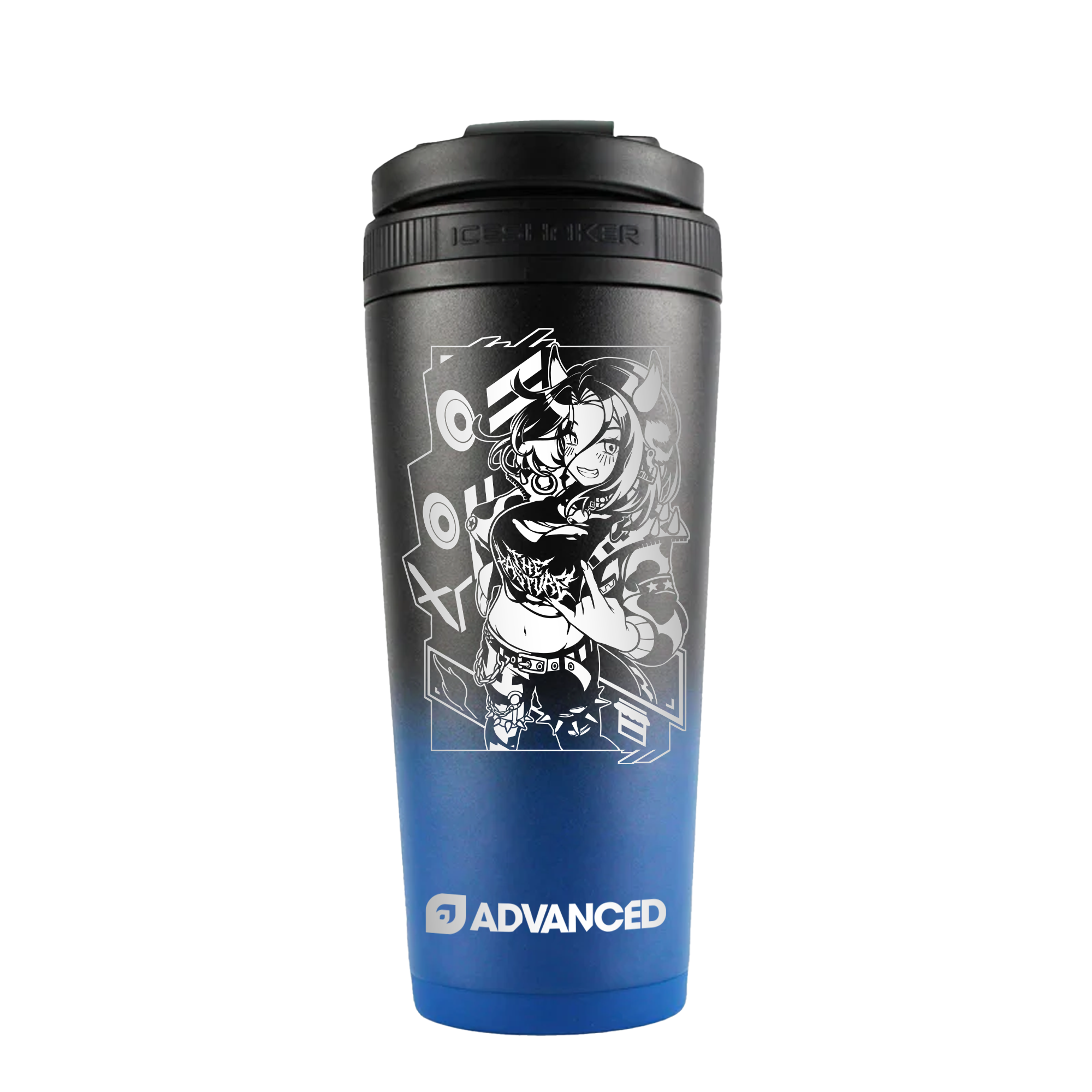 Mooranda Custom 26oz Ice Shaker - Navy Black Ombre