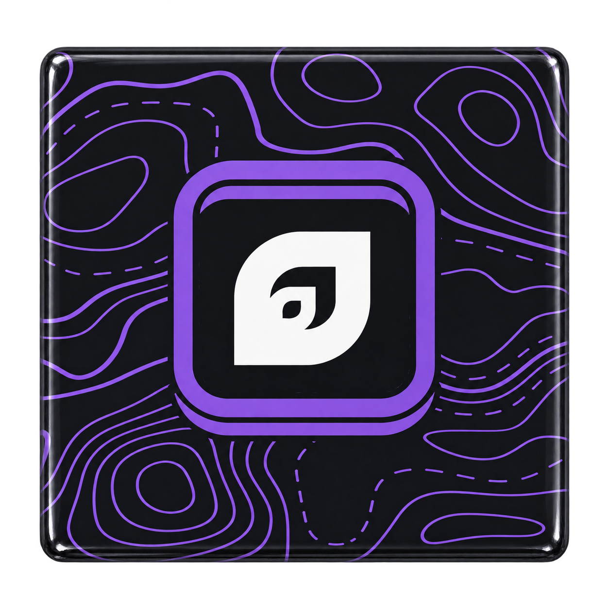 ADVANCED Topography Ceramic Coaster (Purple)