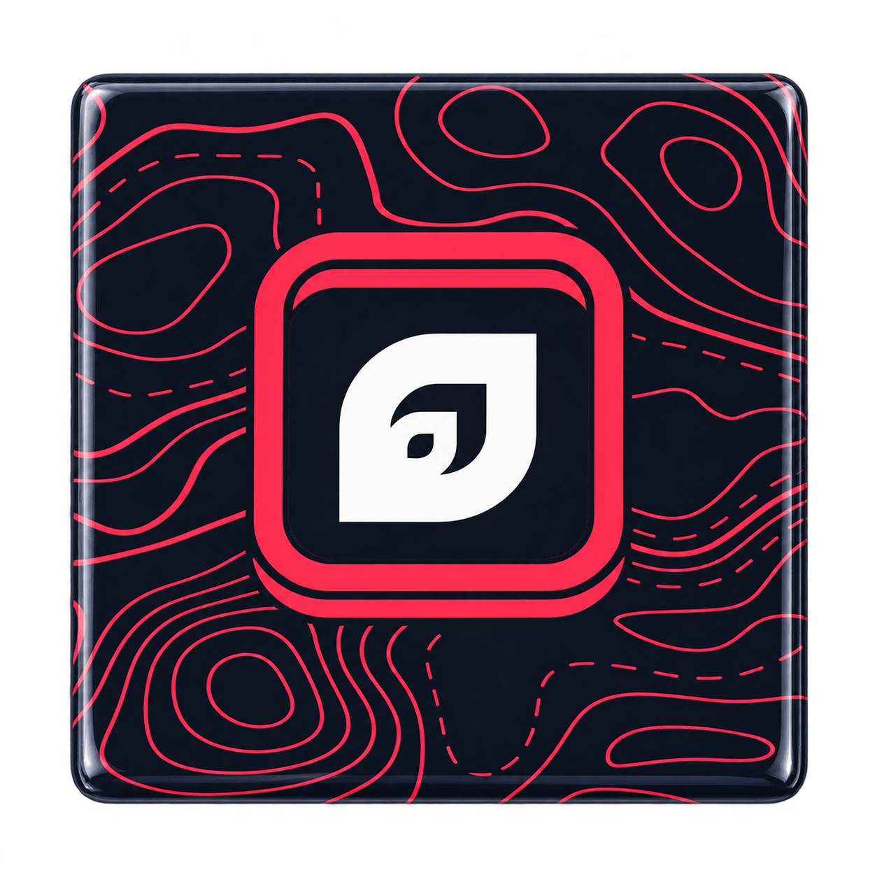 ADVANCED Topography Coaster + Mousepad Bundle (Red)