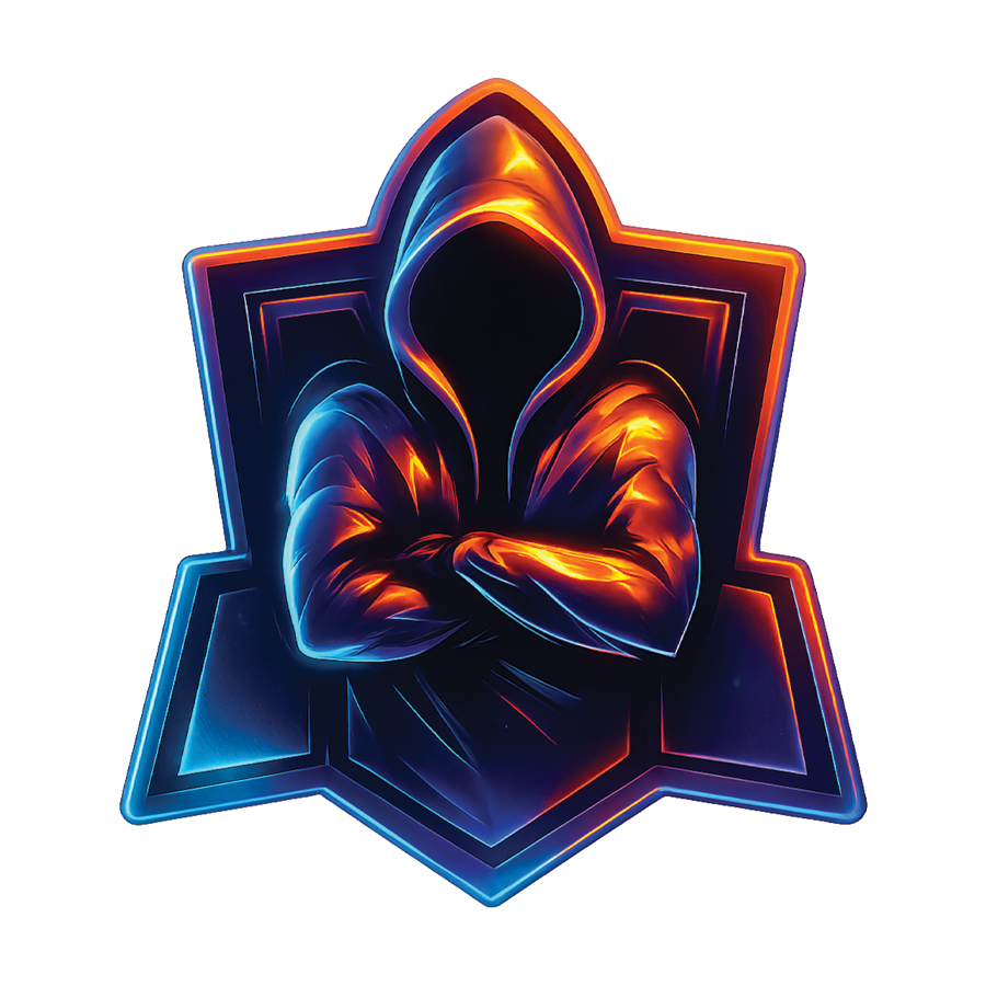 Shrouded Gaming Logo Sticker Neon