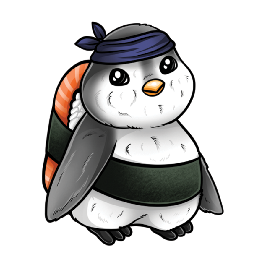 TreyKatxo Sushi Penguin Sticker