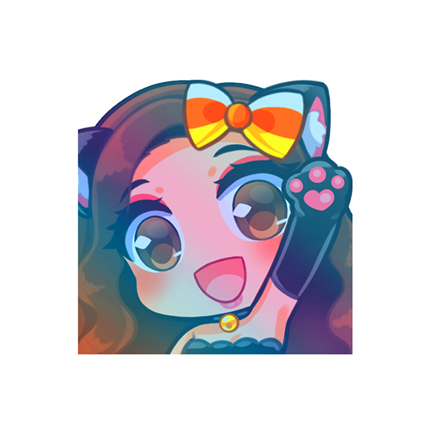 Nerdy's Black Cat Wave Sticker