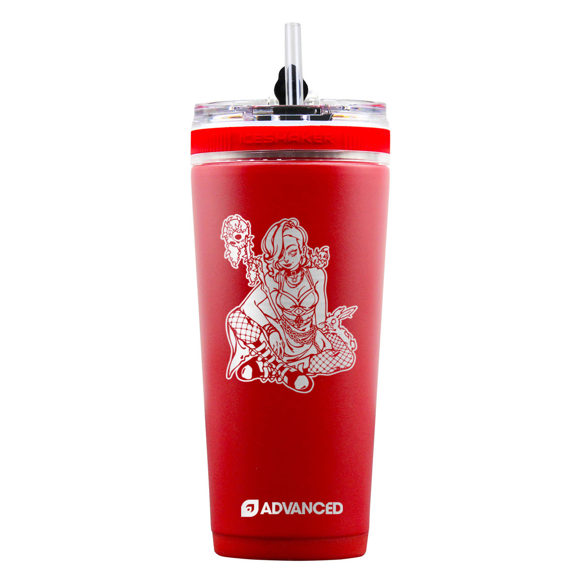 RinVixen Custom 26oz Flex Bottle - Red