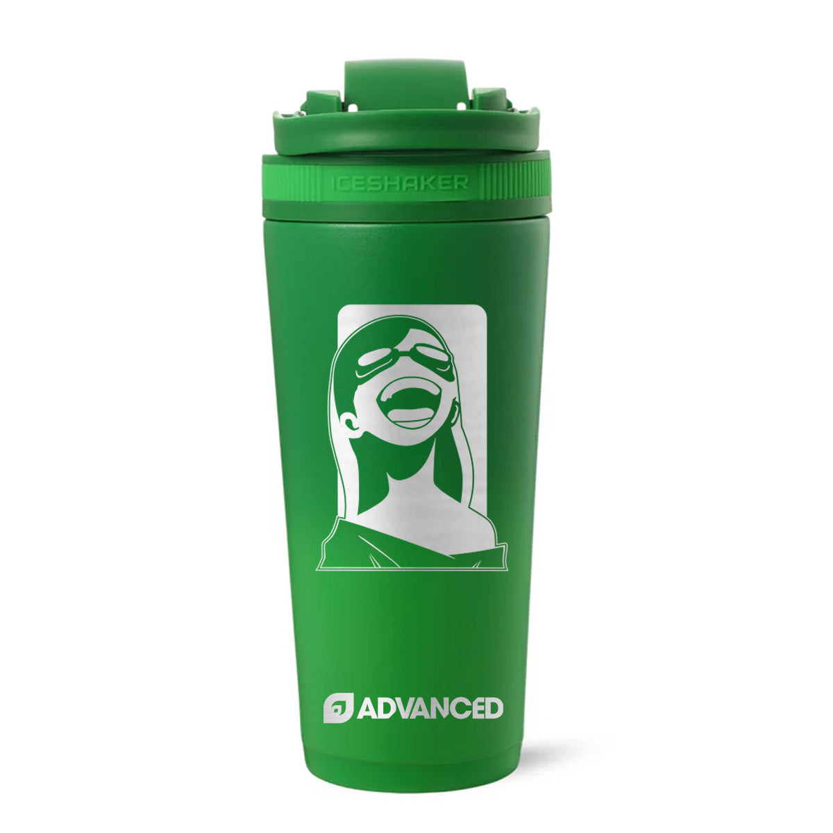 CuriousJoi Custom 26oz Ice Shaker - Green Color Rush