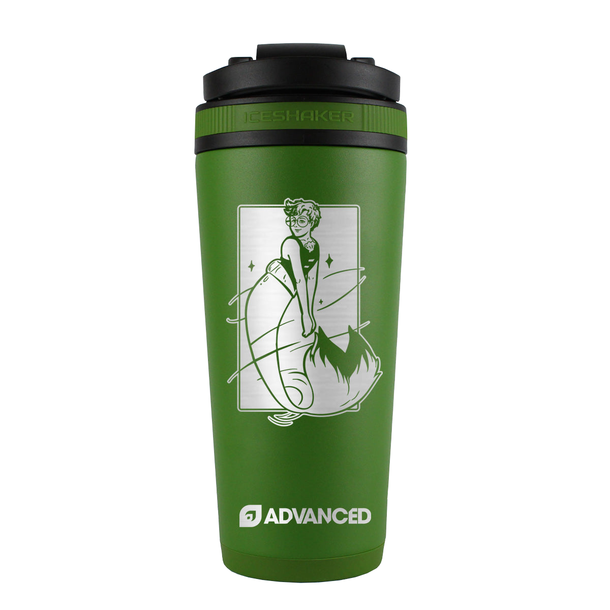 Electric Mermaid Custom 26oz Ice Shaker - Green