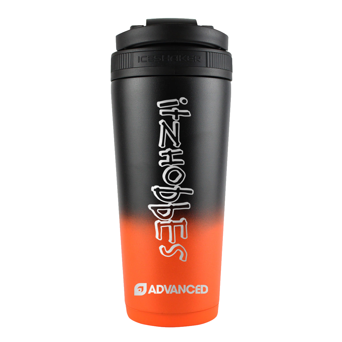 ItzHobbes Custom 26oz Ice Shaker - Orange Black Ombre