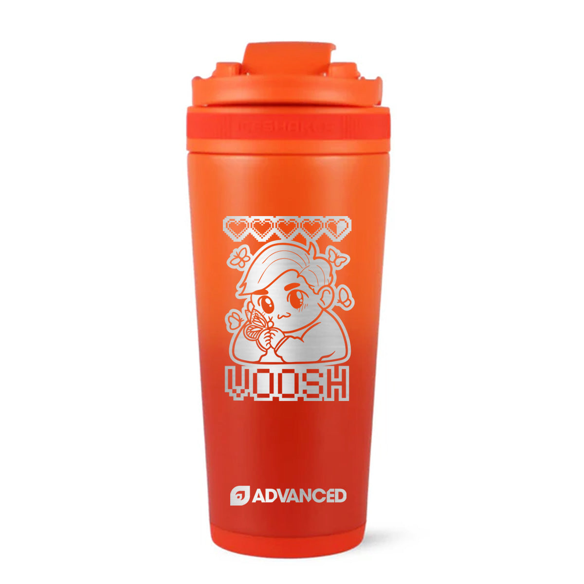 Voosh Custom 26oz Ice Shaker - Orange Color Rush