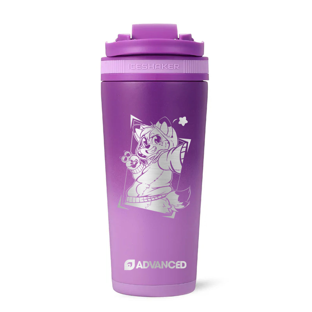 Corgi Cam Custom 26oz Ice Shaker - Purple Color Rush