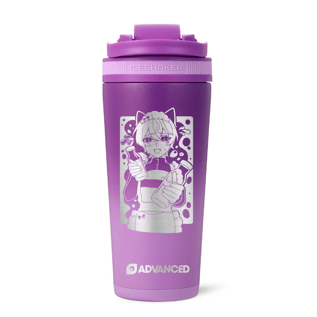 MaNameBin Custom 26oz Ice Shaker - Purple Color Rush