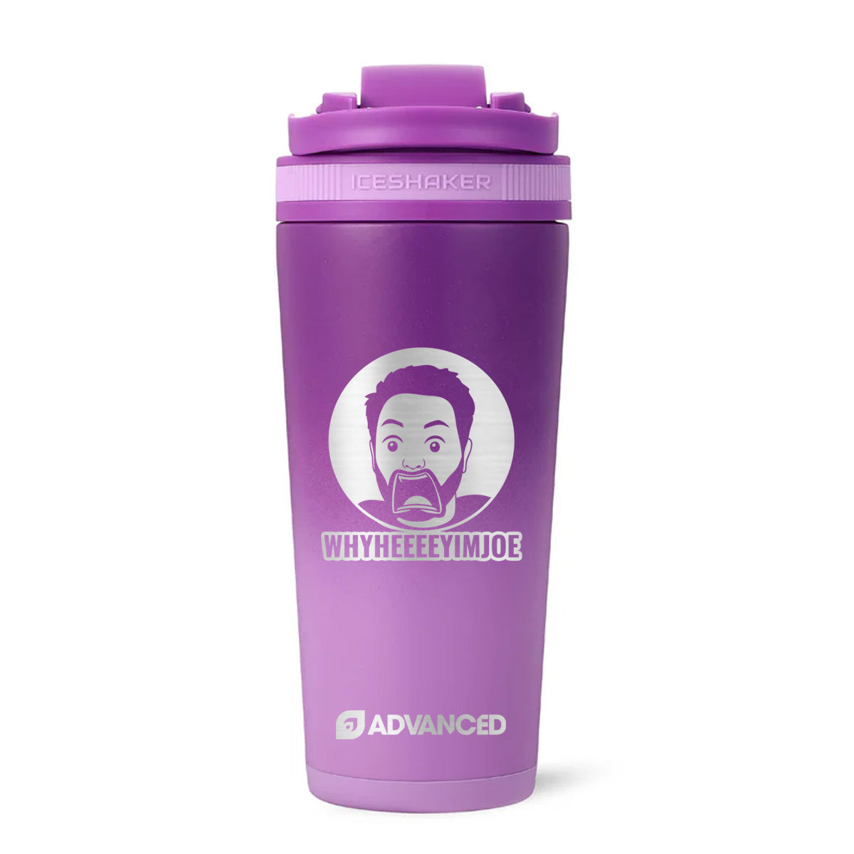 WhyHeeeeyImJoe Custom 26oz Ice Shaker - Purple Color Rush