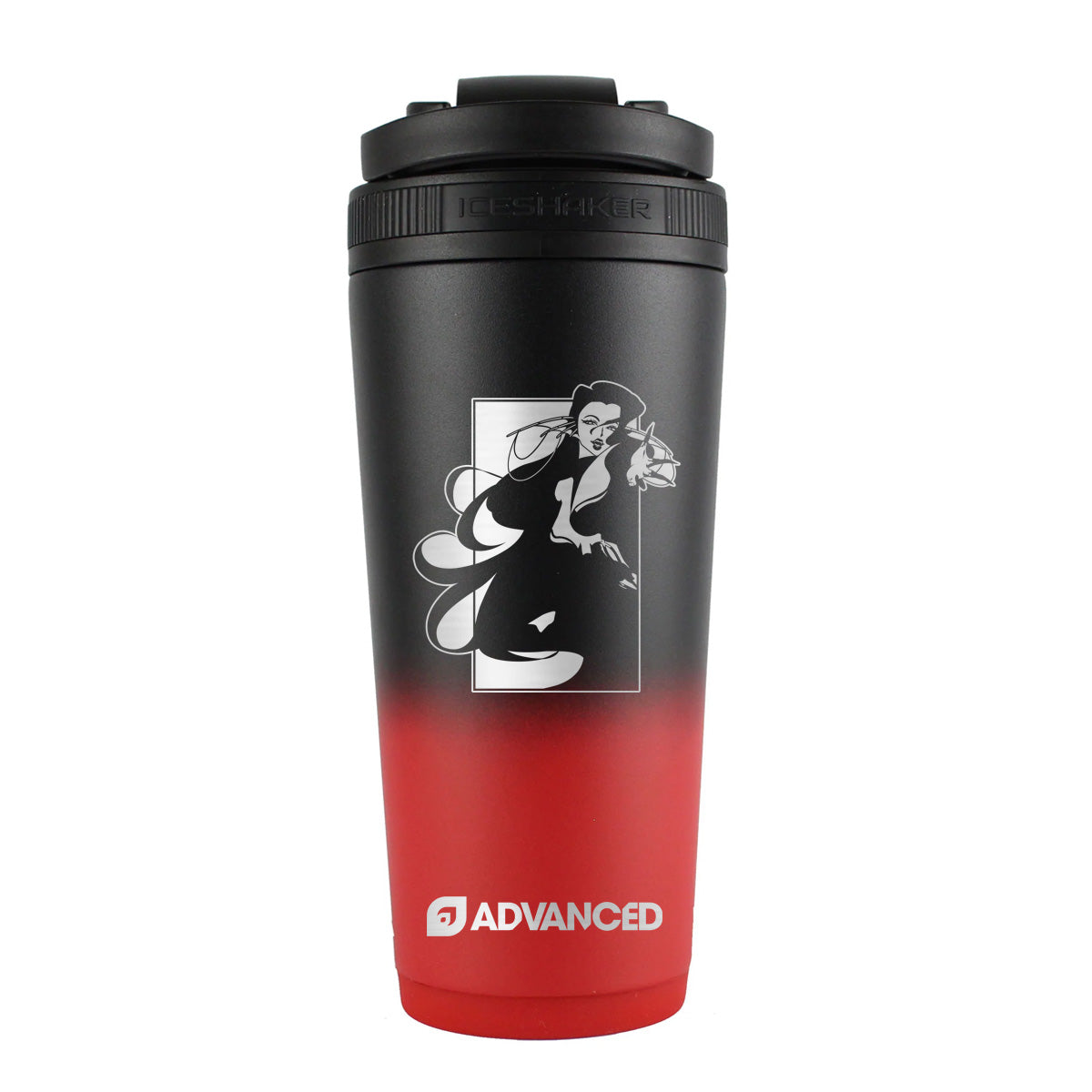 DeadlyDesiree Custom 26oz Ice Shaker - Red Black Ombre