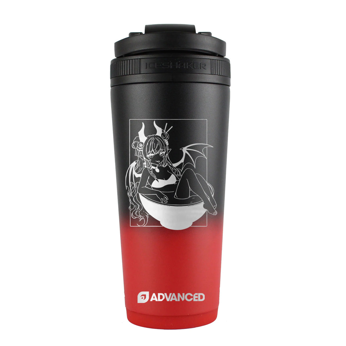 Ramen Custom 26oz Ice Shaker - Red Black Ombre