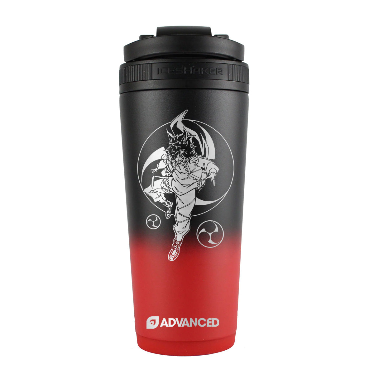 Shibaseto Custom 26oz Ice Shaker - Red Black Ombre