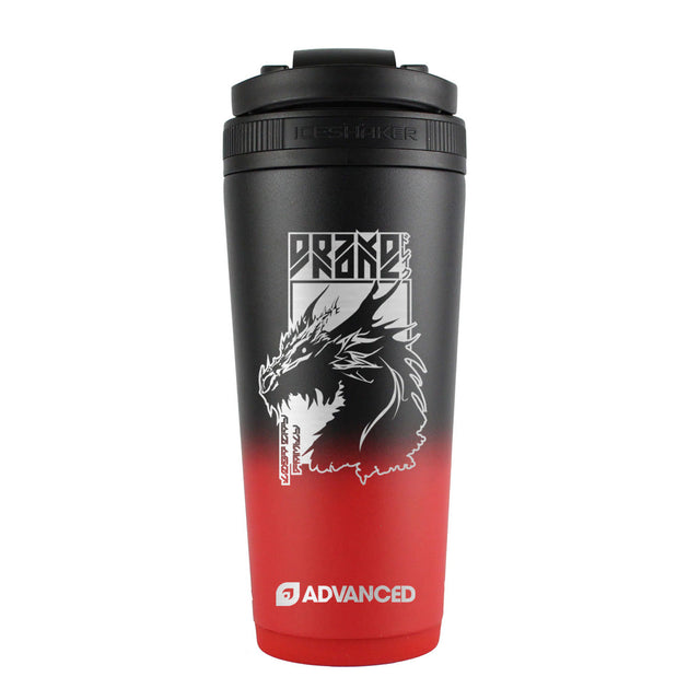 TheLostDrake V3 Custom 26oz Ice Shaker - Red Black Ombre