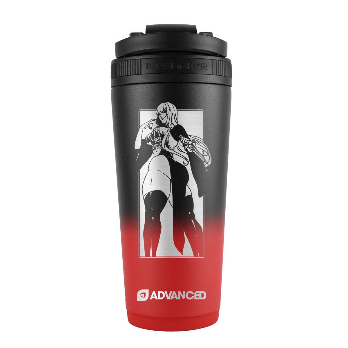Vixin Custom 26oz Ice Shaker - Red Black Ombre