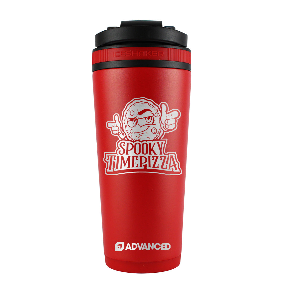 SpookyTimePizza 26oz Ice Shaker - Red