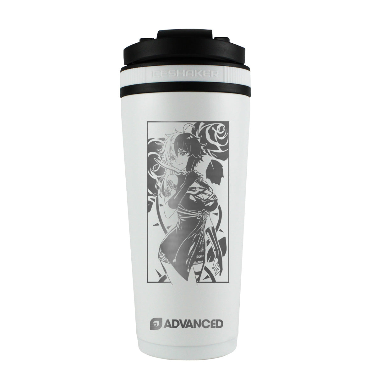 LadyRebellium 26oz Ice Shaker - White