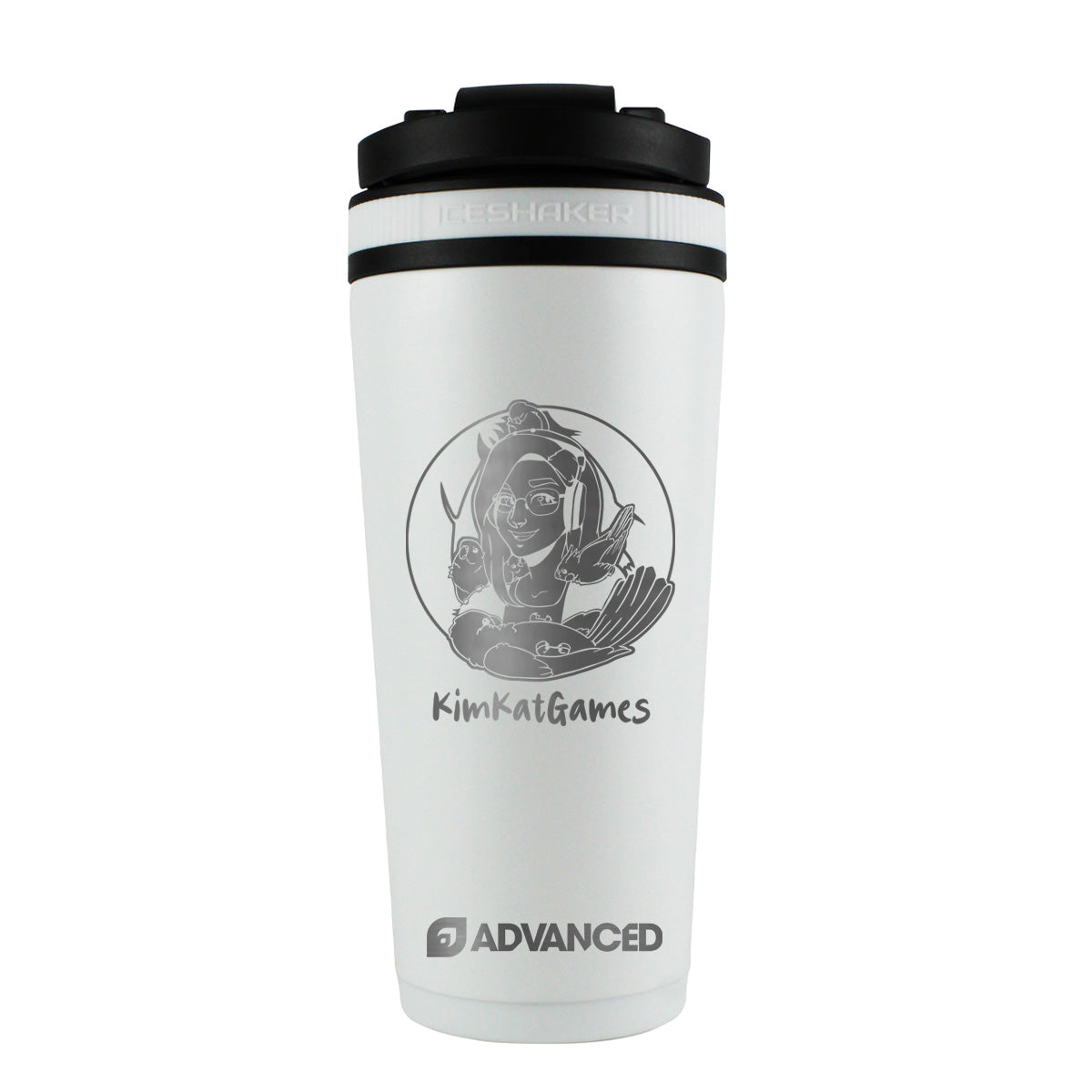 KimKatGames Custom 26oz Ice Shaker - White