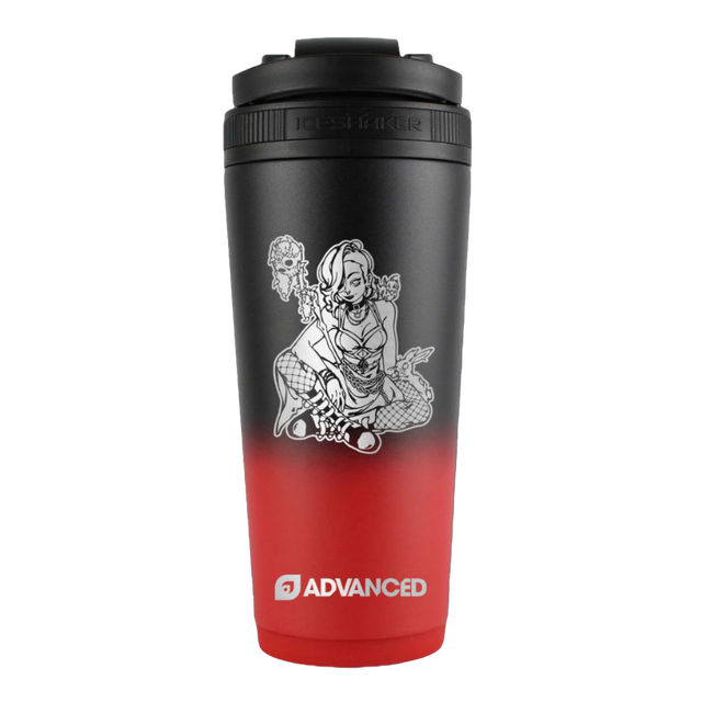 RinVixen x ADVANCED Premium 26oz Ice Shaker - Red Black Ombre