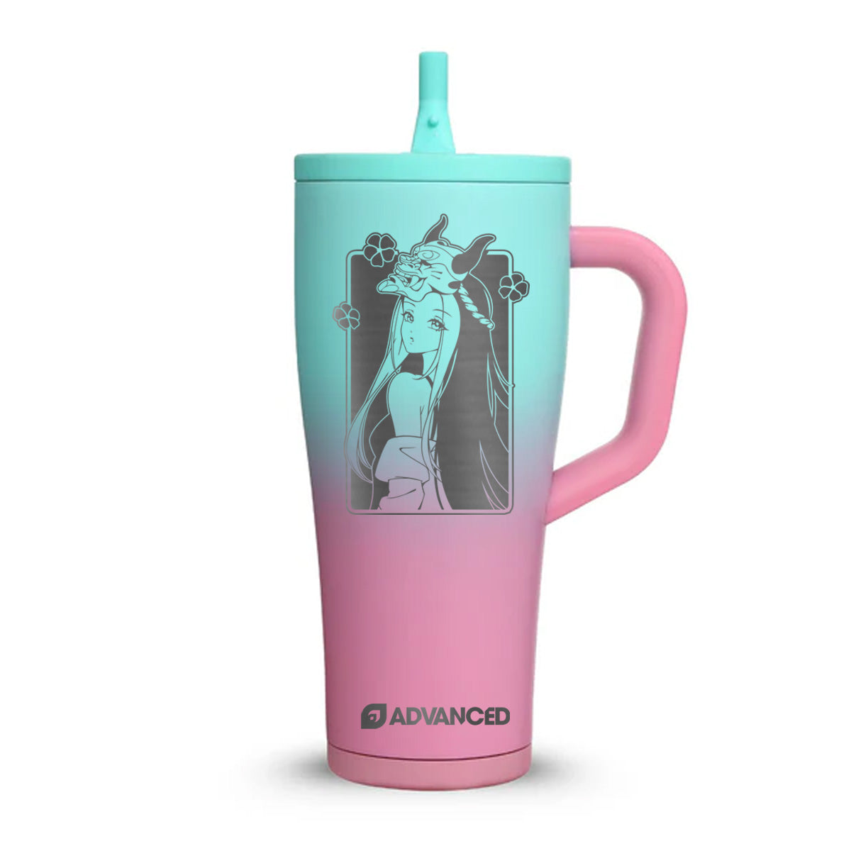 DerpDream Custom 32oz Legend Series Ice Shaker - Pink Mint Ombre