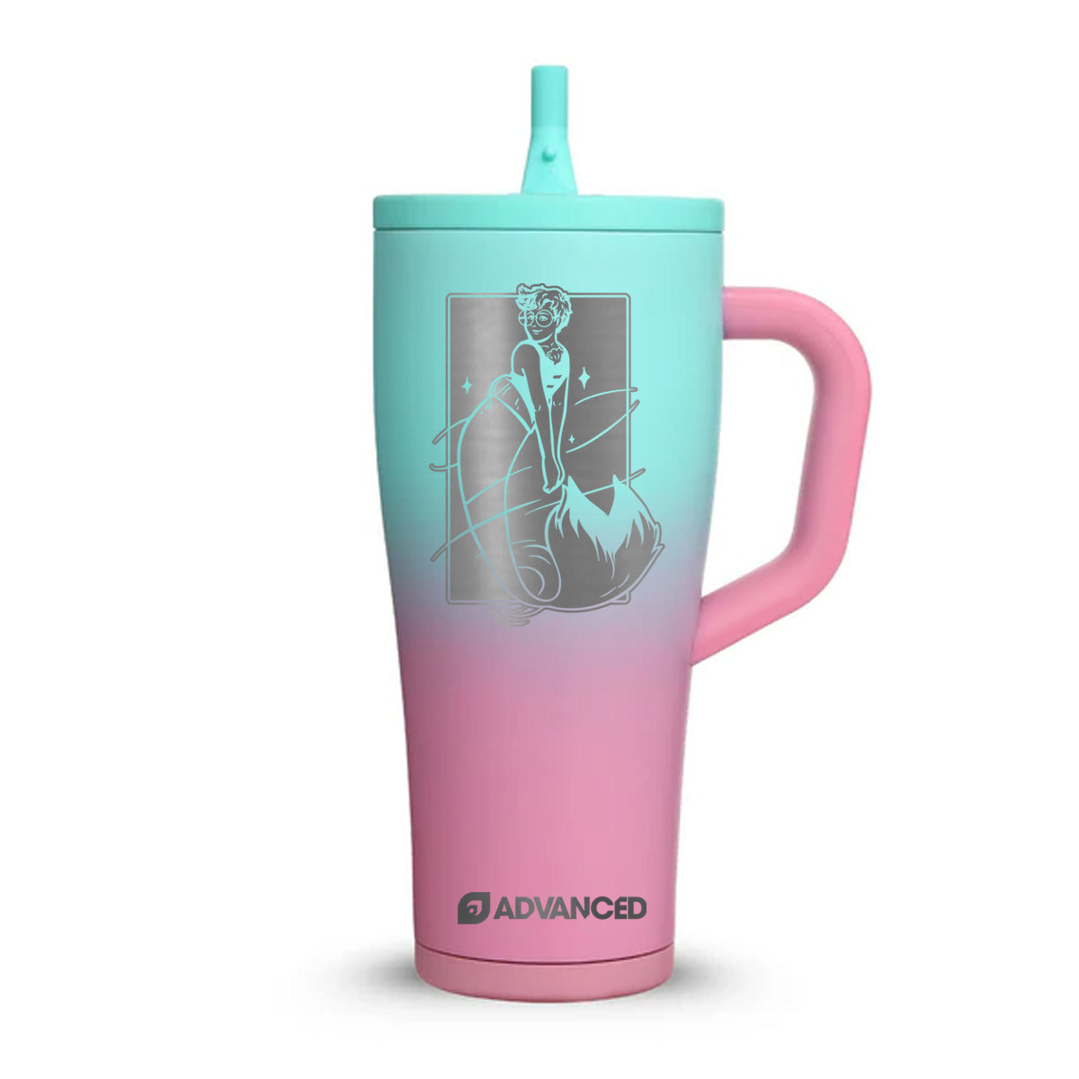 Electric Mermaid Custom 32oz Legend Series Ice Shaker - Pink Mint Ombre