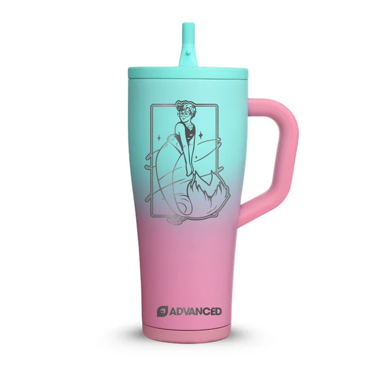 Electric Mermaid Custom 32oz Legend Series Ice Shaker - Pink Mint Ombre
