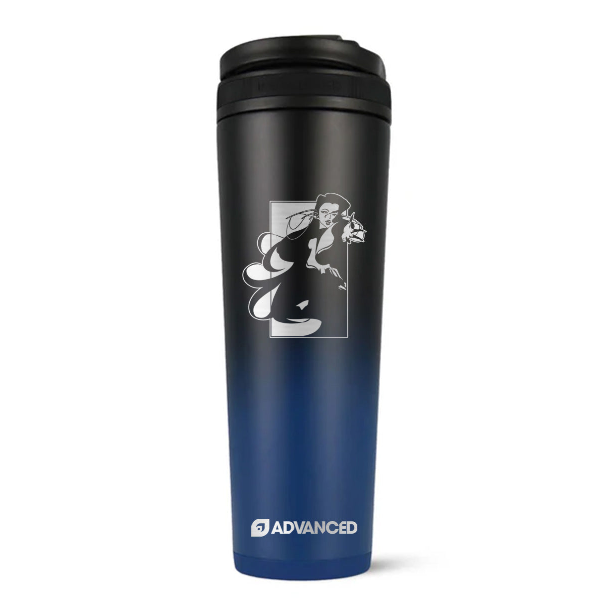 DeadlyDesiree Custom 32oz Ice Shaker - Navy Black Ombre