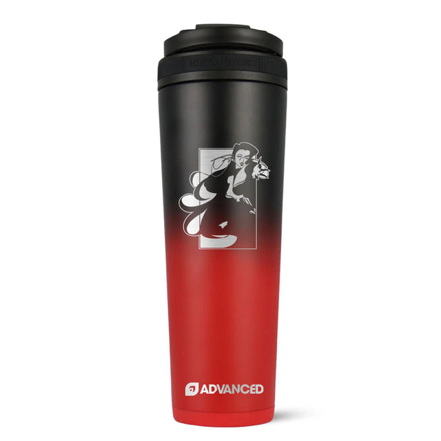 DeadlyDesiree Custom 32oz Ice Shaker - Red Black Ombre
