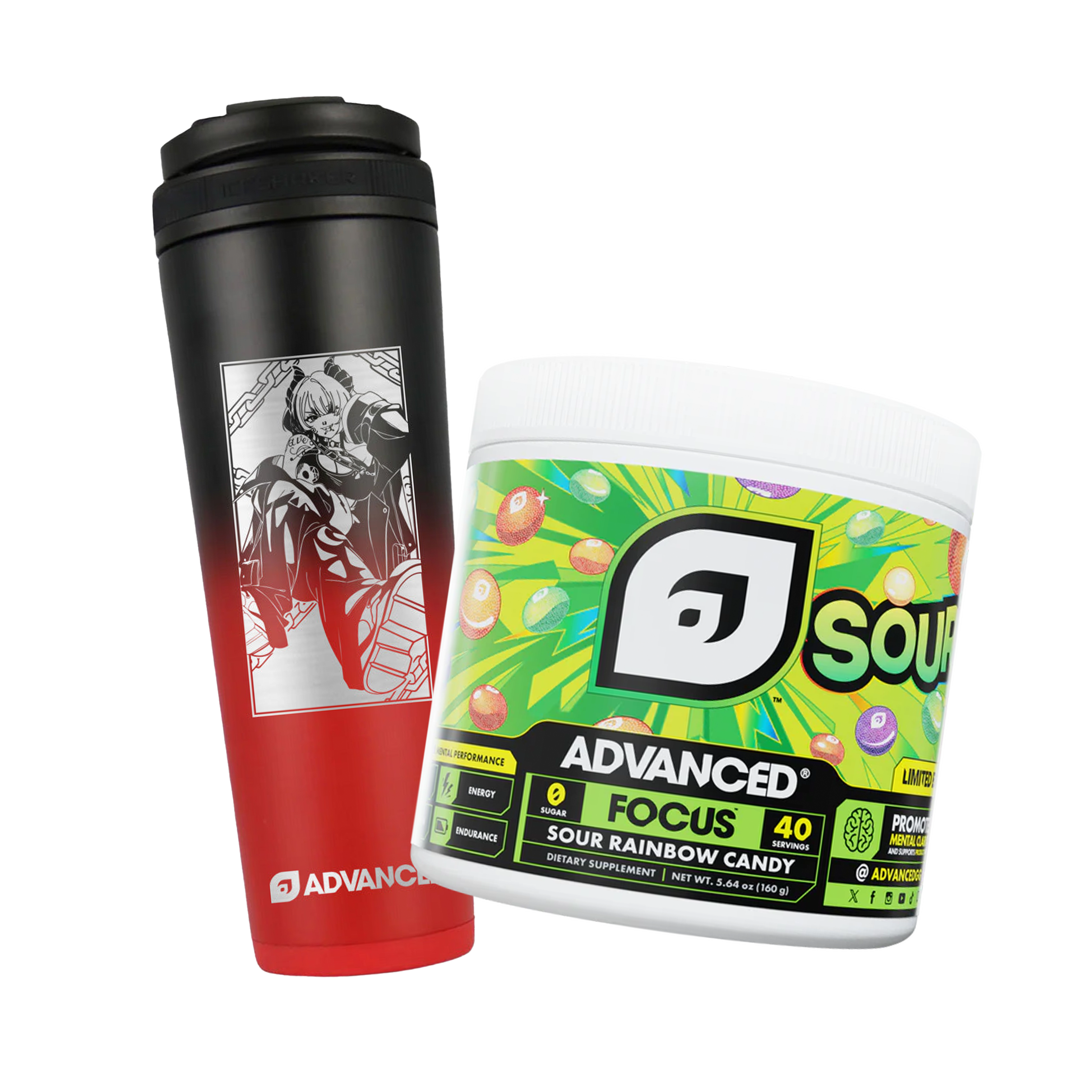 Vexmlk's 32oz Red Black Ombre Bundle