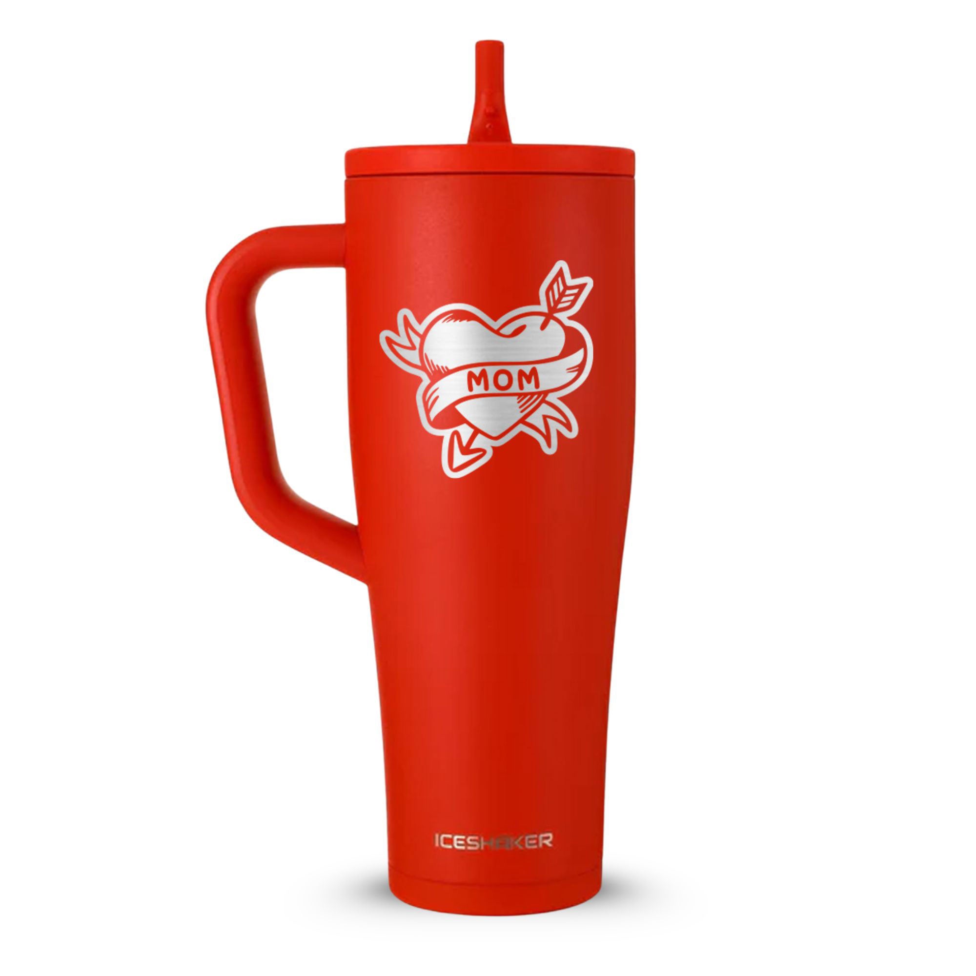 Mom Tattoo Custom 40oz Legend Series Ice Shaker - Red