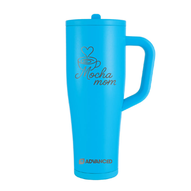 MochaMom V2 Custom 40oz Legend Series Ice Shaker - Caribbean Blue
