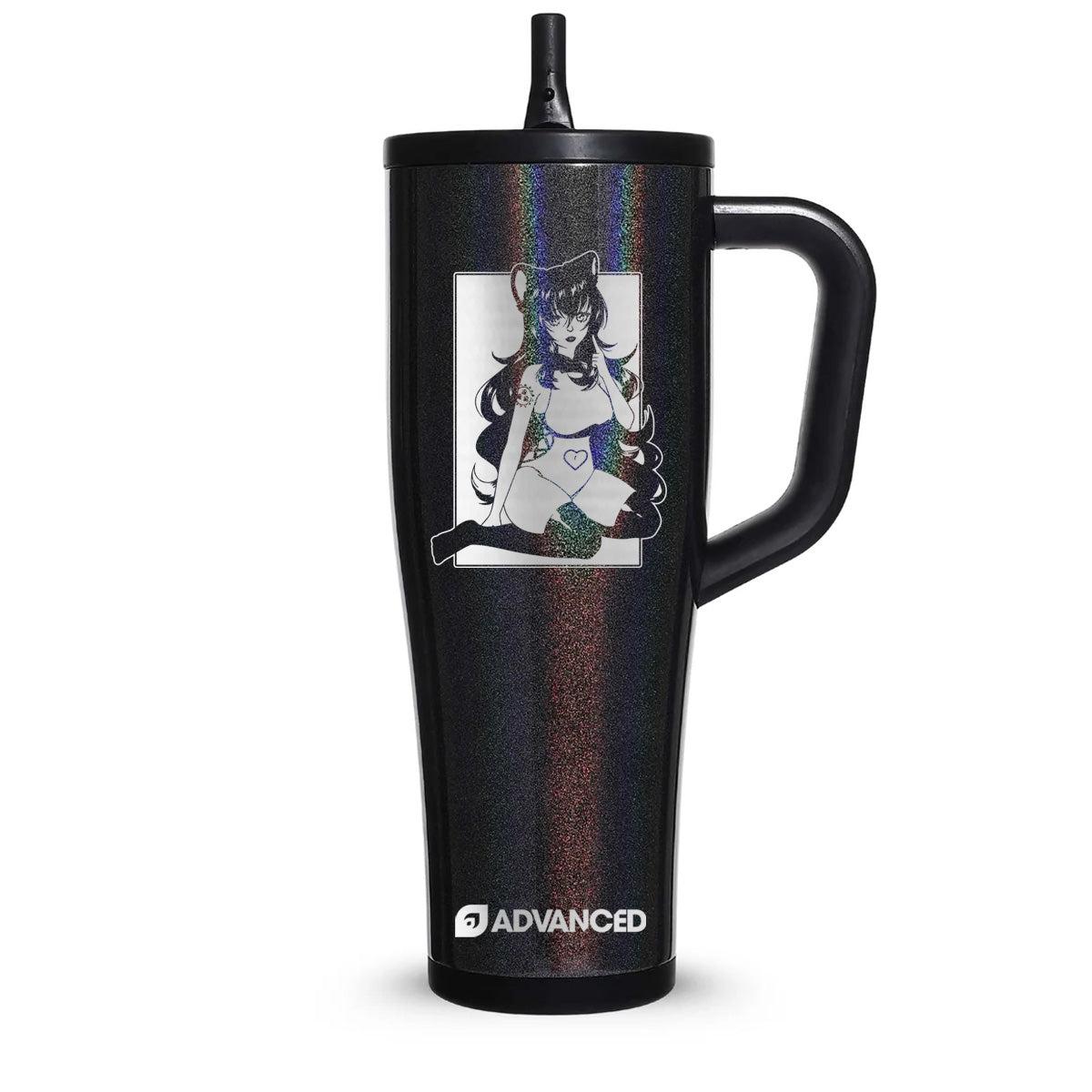 Cakeee Custom 40oz Legend Series Ice Shaker - Glitter Black
