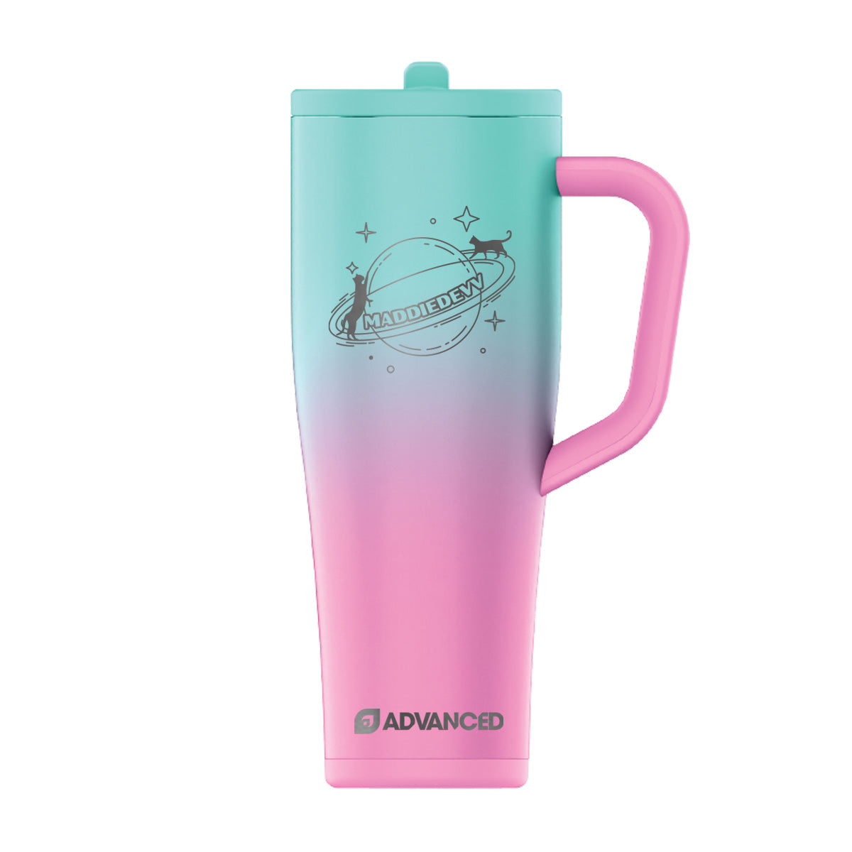 MaddieDev Custom 40oz Legend Series Ice Shaker - Pink Mint Ombre