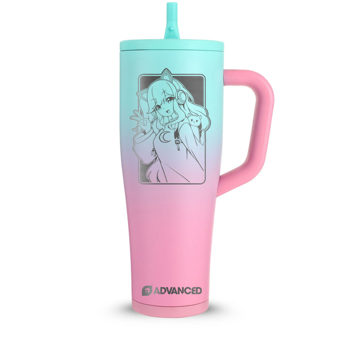 Honeydoo Custom 40oz Legend Series Ice Shaker - Pink Mint Ombre