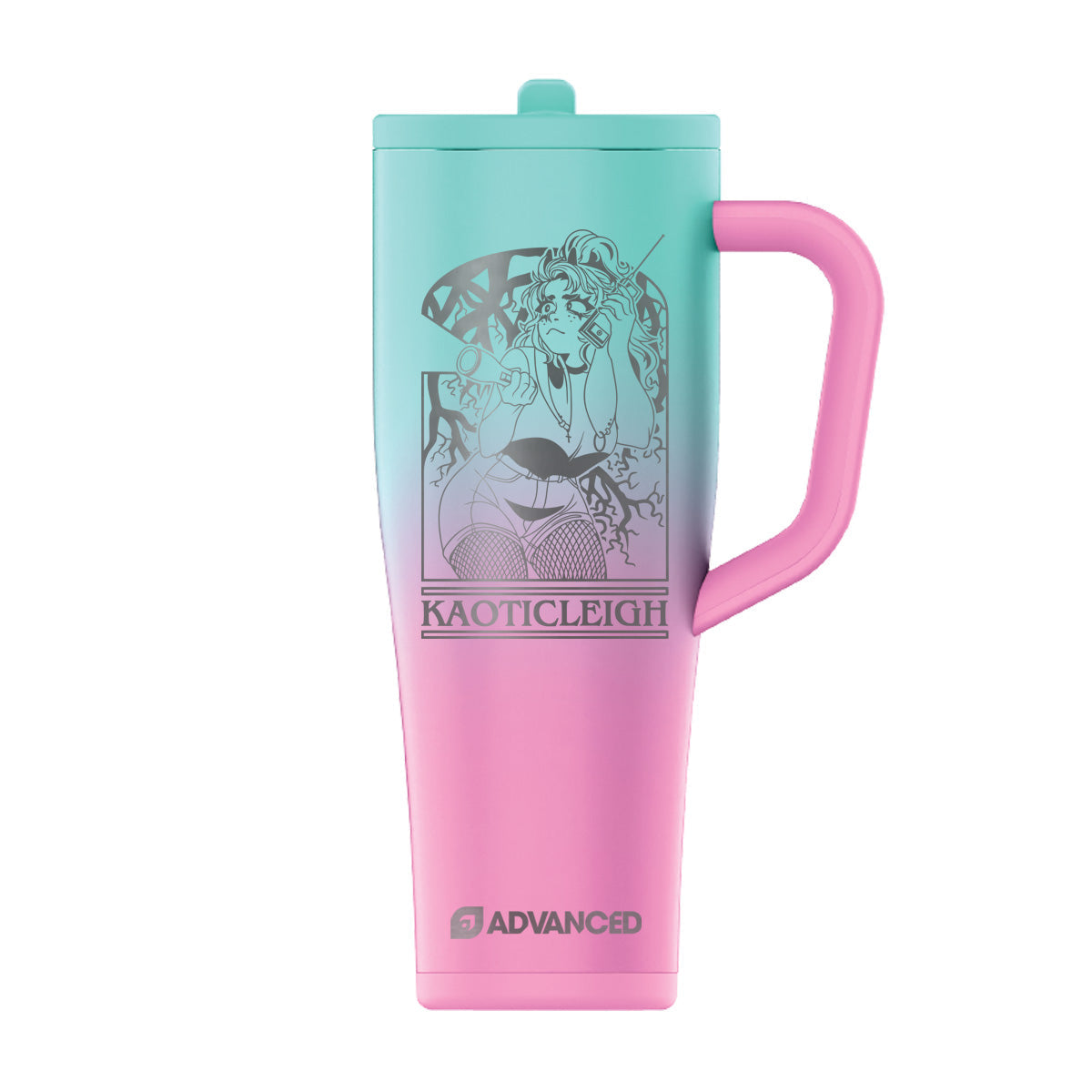 Kaoticleigh 40oz Legend Series Ice Shaker - Pink Mint Ombre