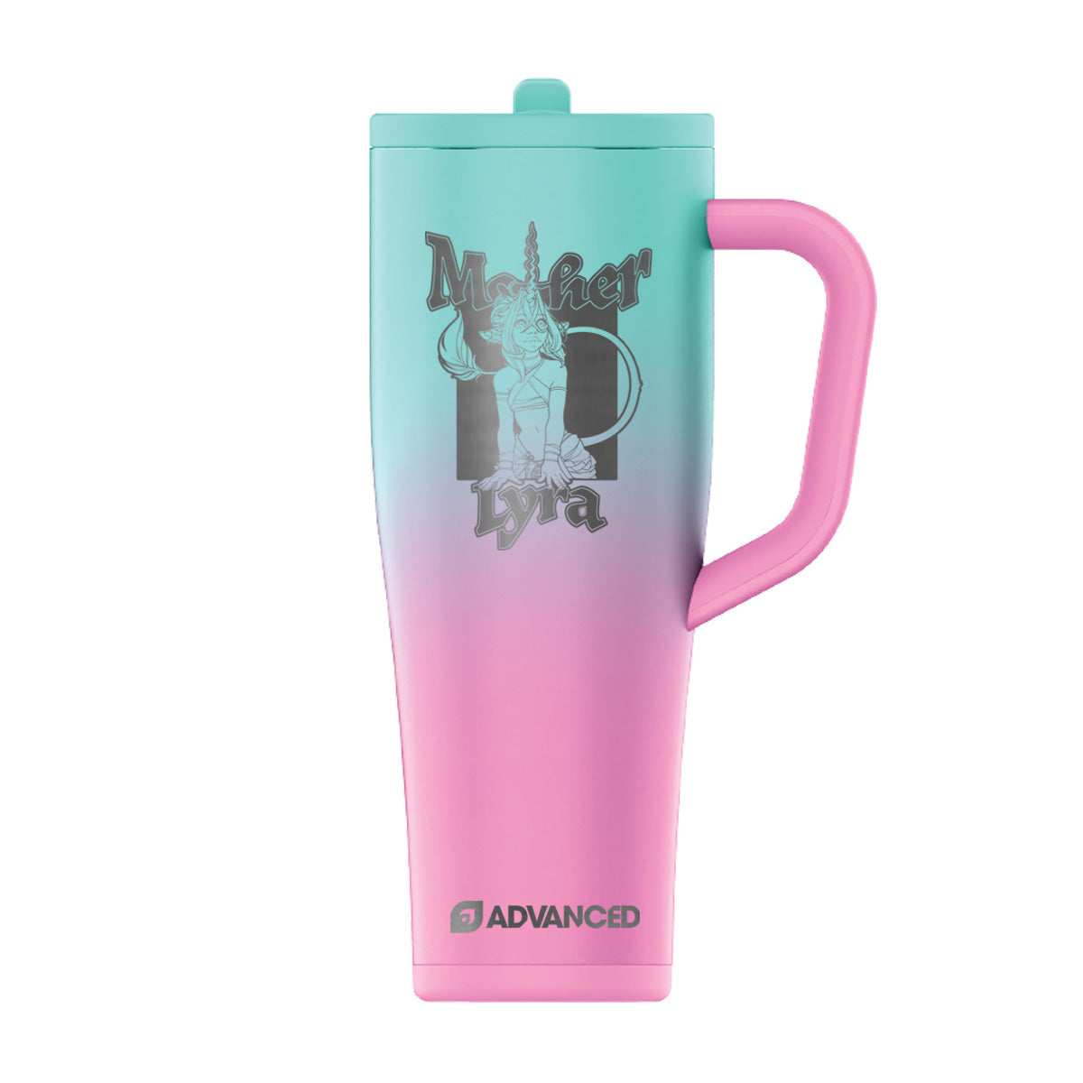 MotherLyra Custom 40oz Legend Series Ice Shaker - Pink Mint Ombre