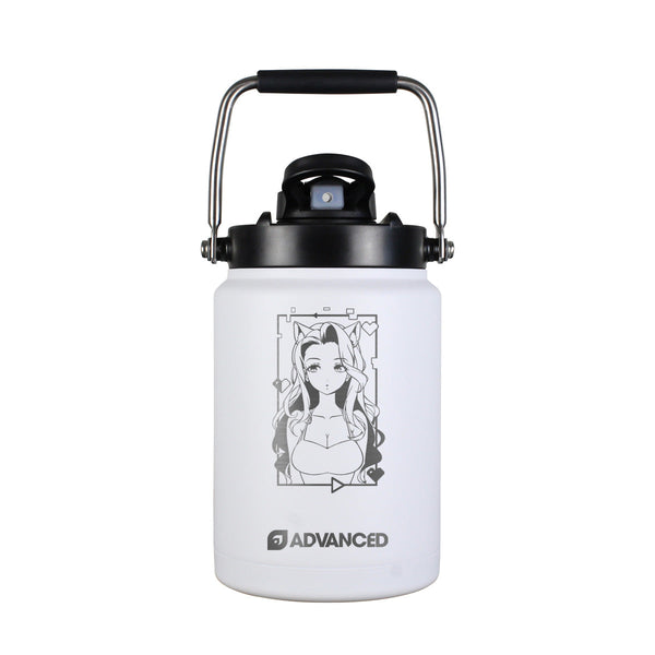 Emidivergent Half Gallon White Jug