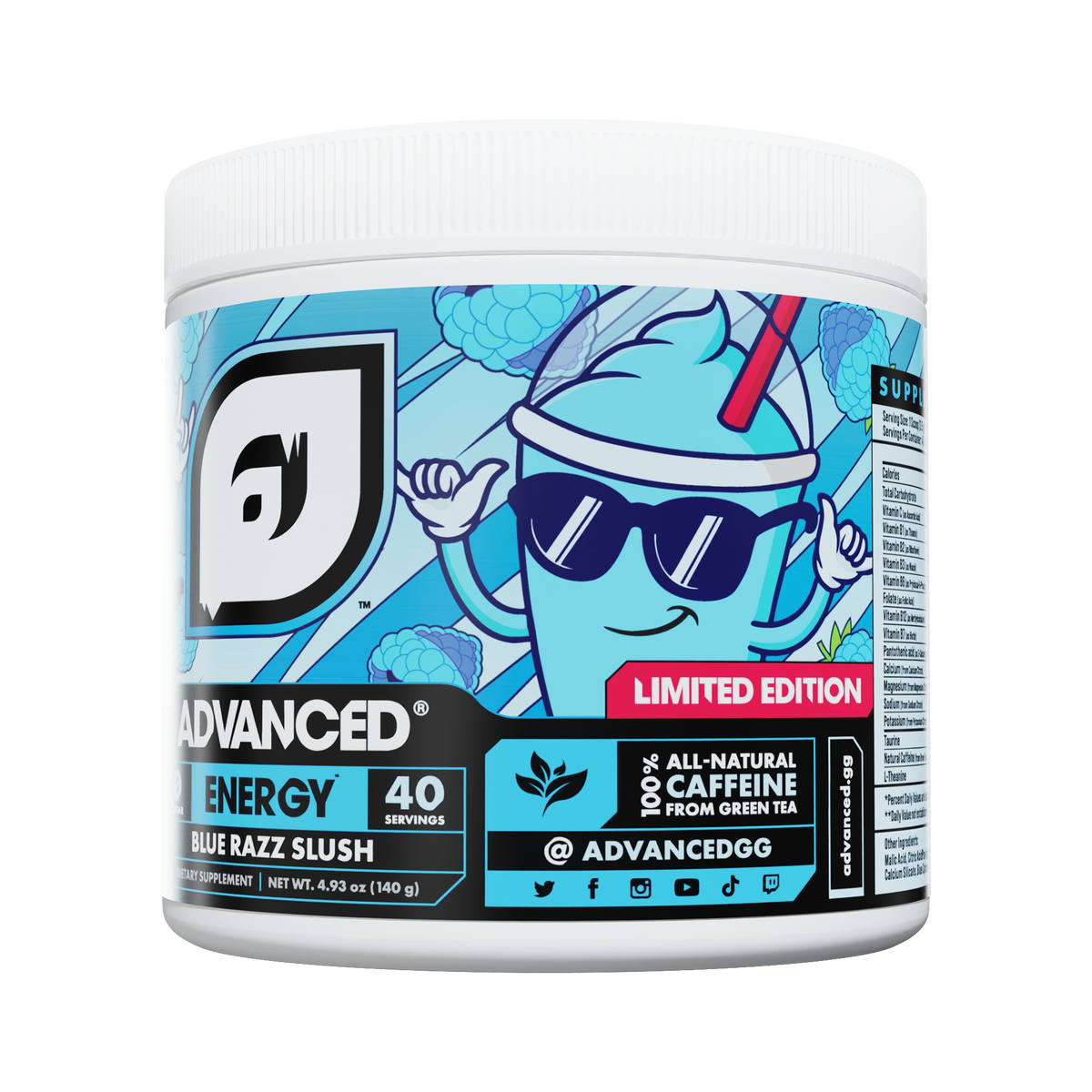 Blue Razz Slush Energy Gaming Supplement
