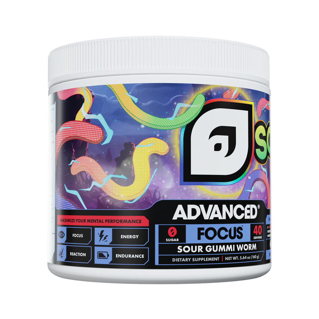 Sour Gummi Worm Focus Gaming Supplement