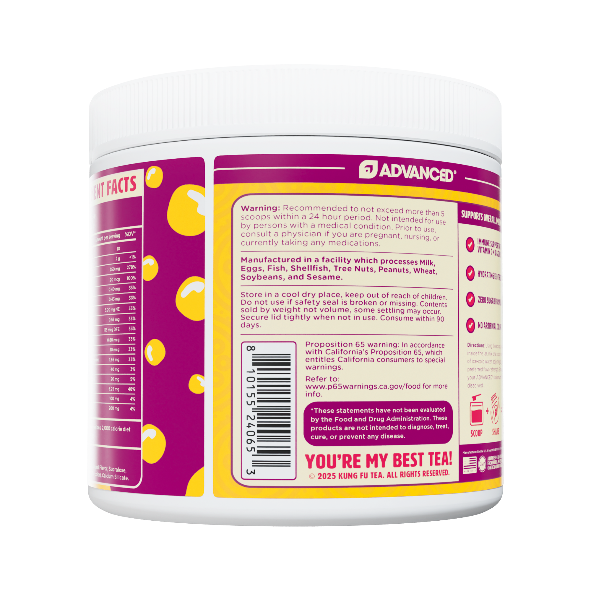 Immunity+ Hydration Kung Fu Tea Passionfruit Green Tea