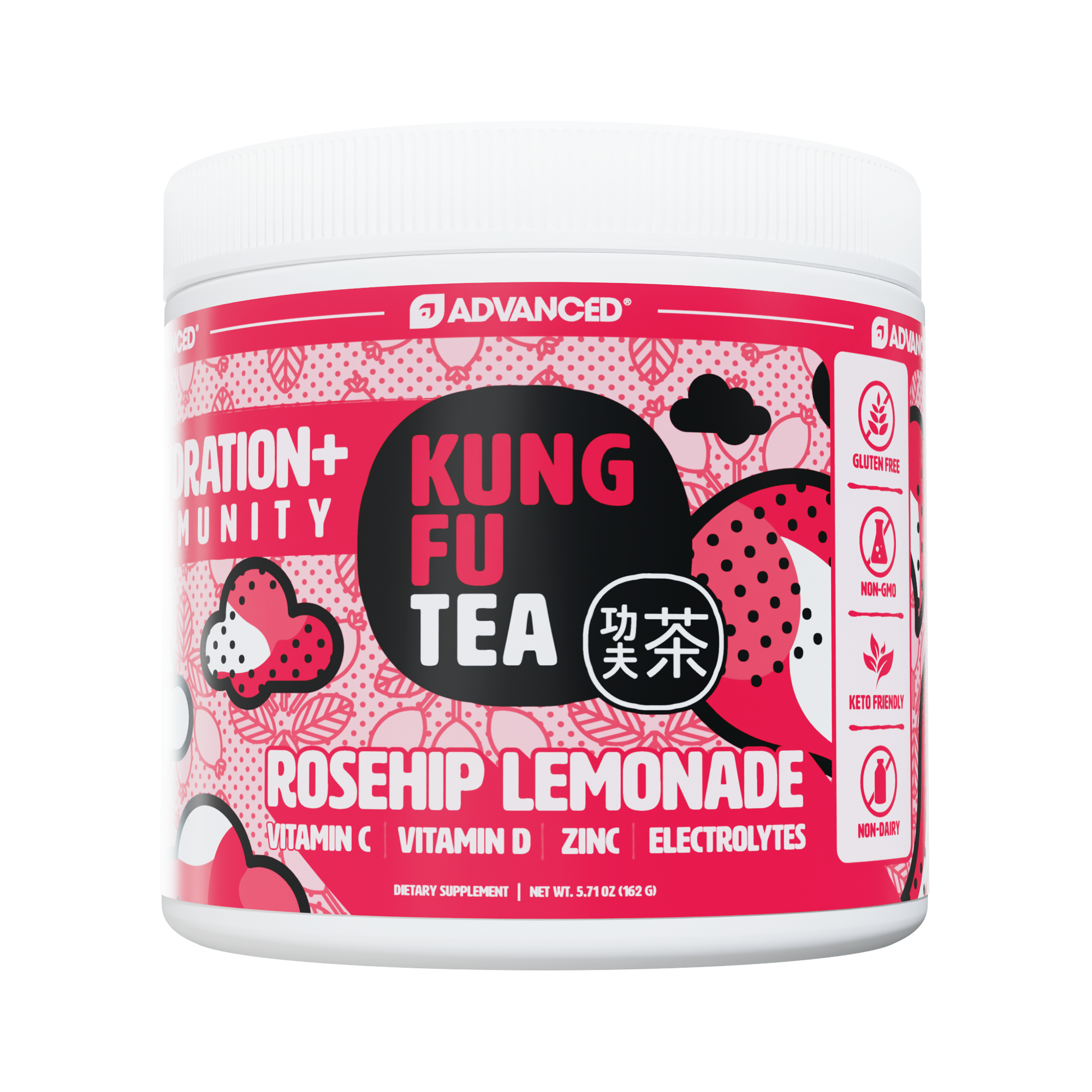 Immunity+ Hydration Kung Fu Tea Rosehip Lemonade