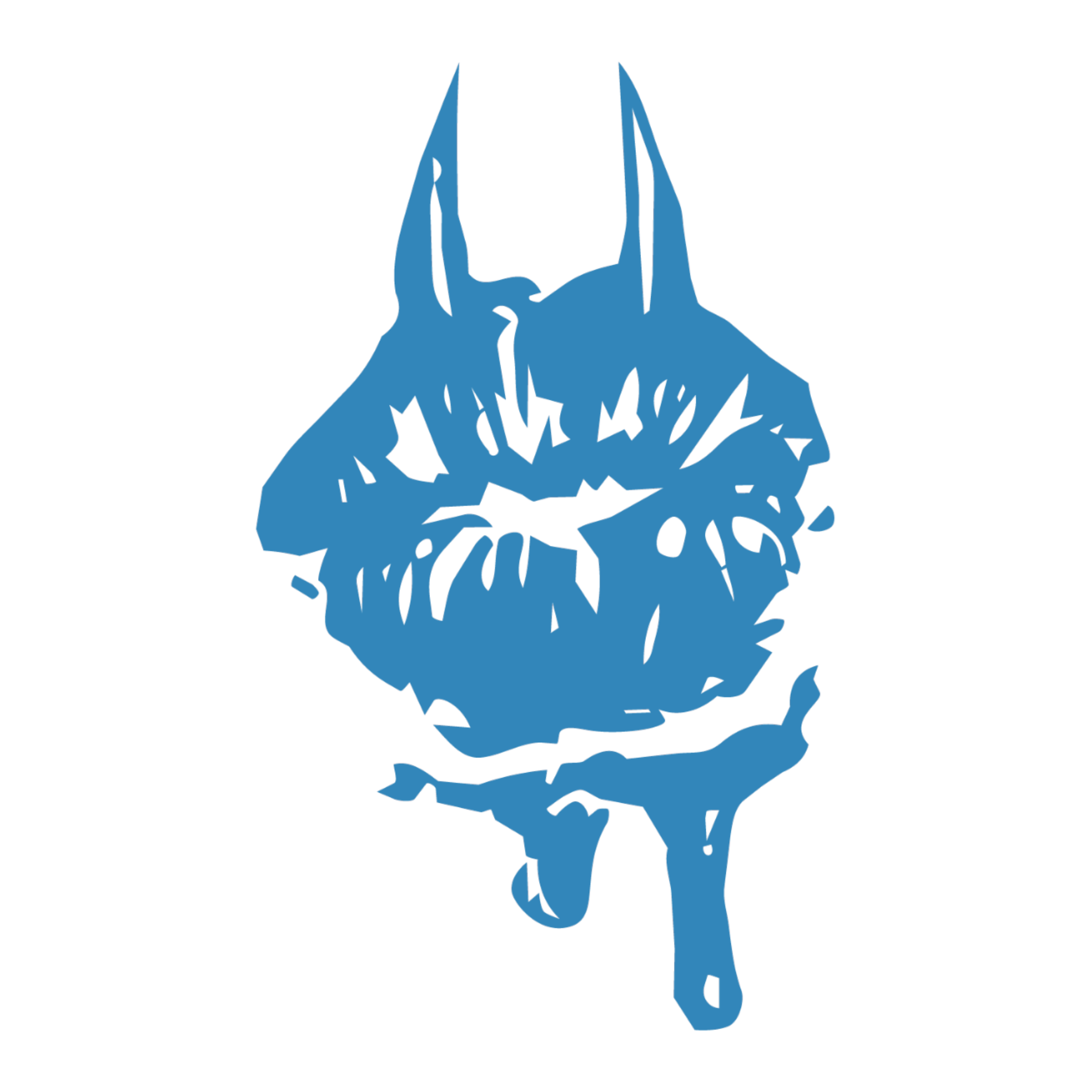 Monstalicious Blue Lips Sticker