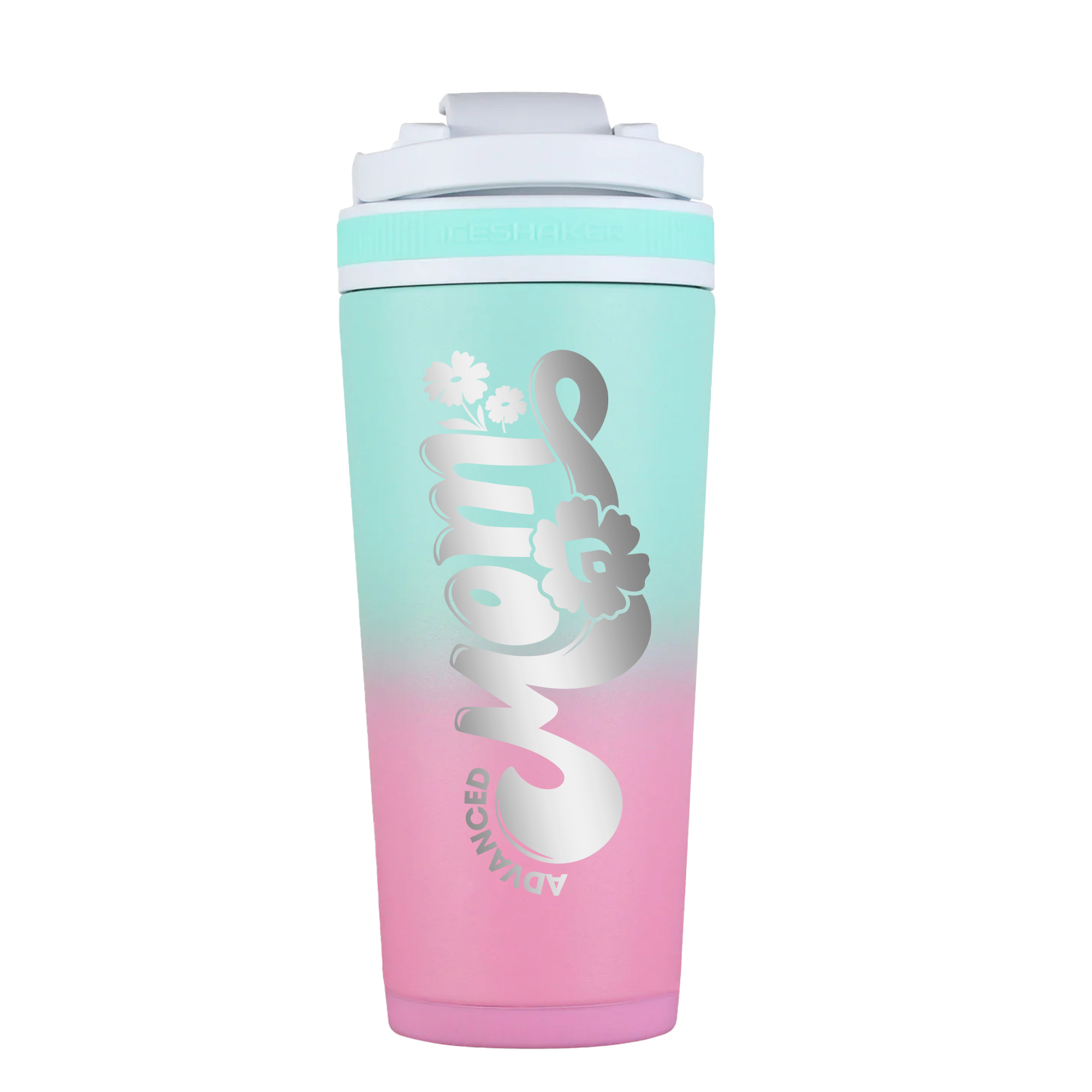 Advanced Mothers Day Custom 26oz Ice Shaker - Pink/Mint