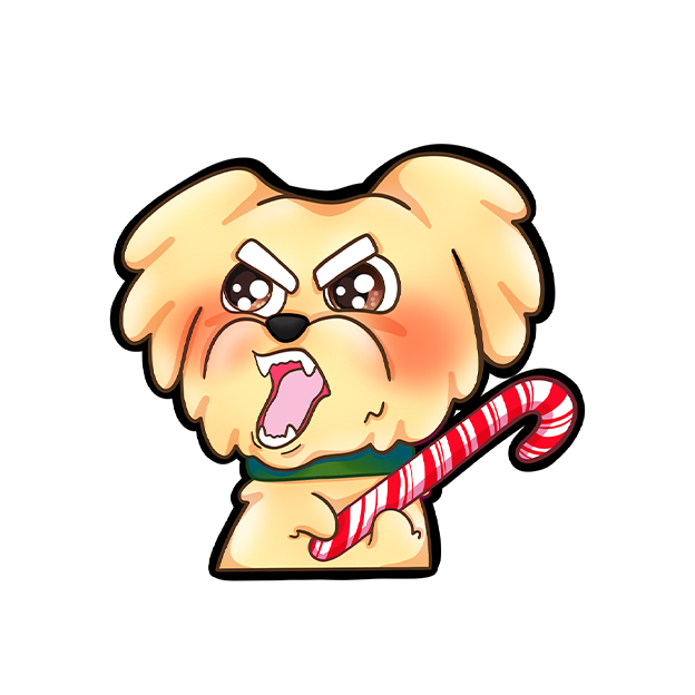 MissRae's Christmas Angry Dog Sticker
