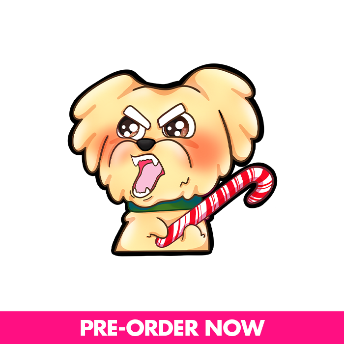 MissRae's Christmas Angry Dog Sticker
