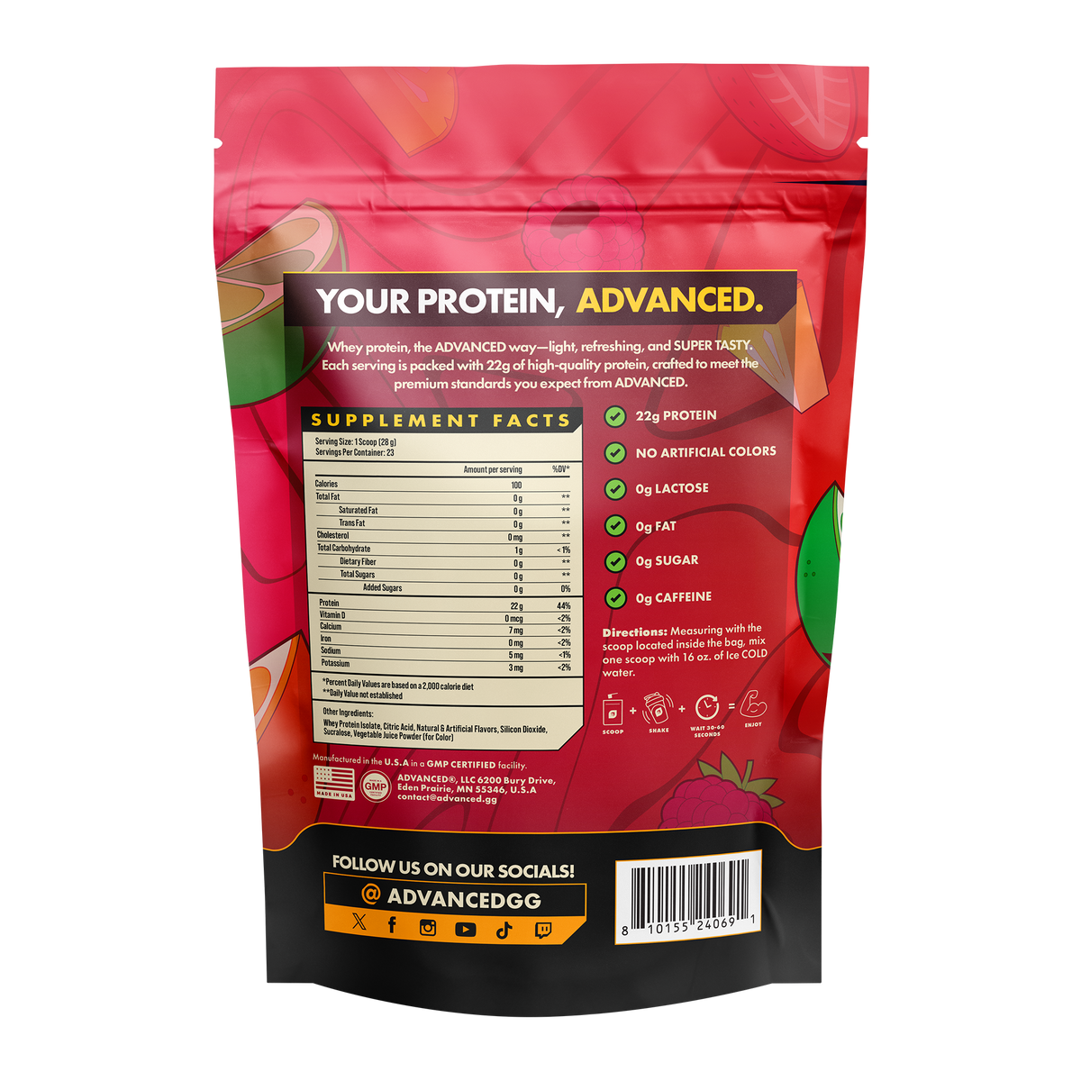 Clear Whey Isolate Protein - Fruit Punch