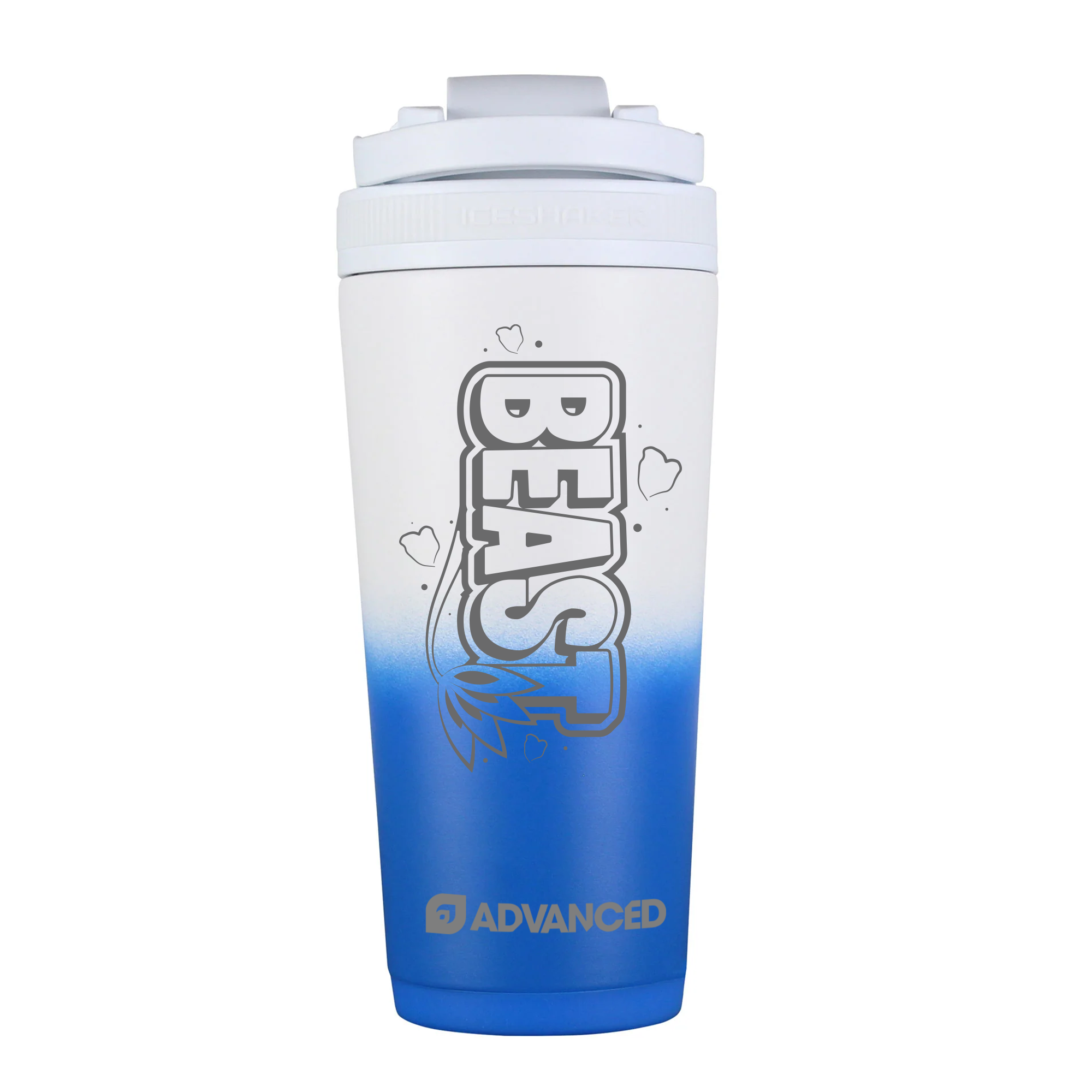 Beast's ADVANCED 26oz Ice Shaker - Royal White Ombre