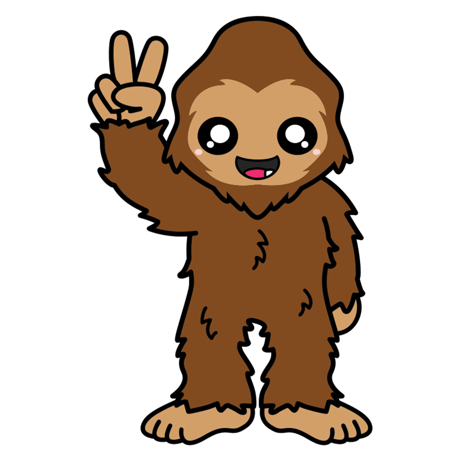 Bigfoot Peace Sticker