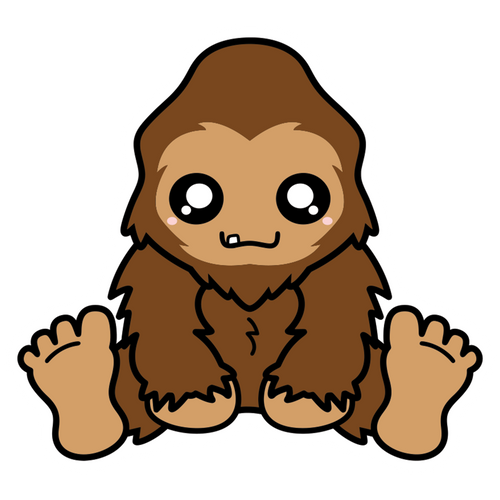 Bigfoot Sitting Sticker